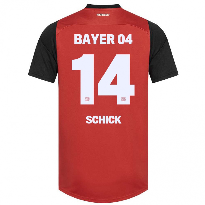 Kids Football Patrik Schick #14 Red Black Home Jersey 2024/25 T-Shirt Australia