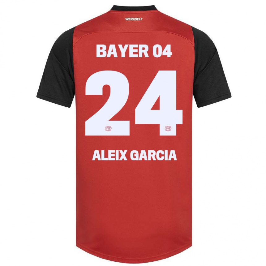 Kids Football Aleix García #24 Red Black Home Jersey 2024/25 T-Shirt Australia