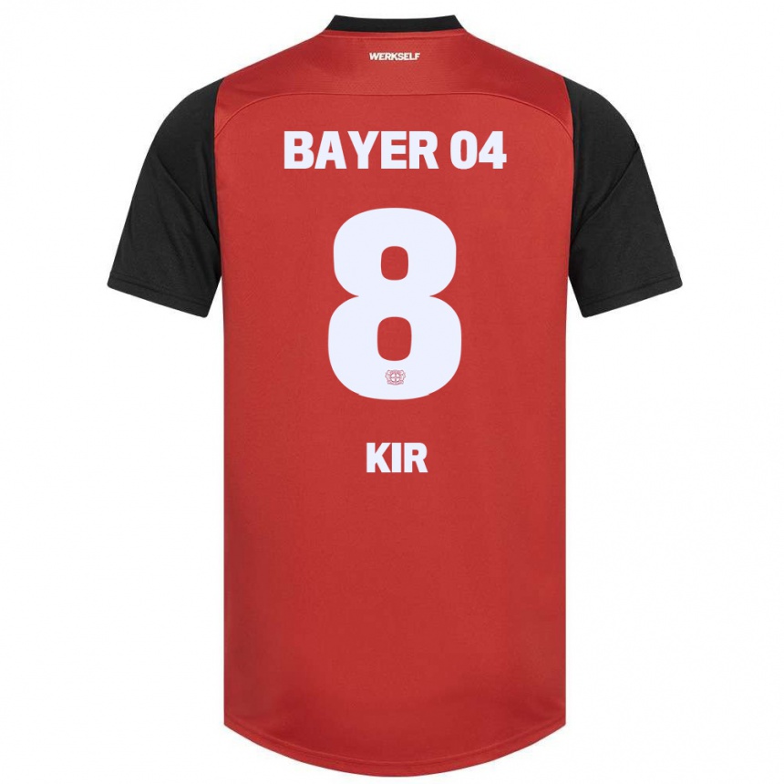 Kids Football Burak Kir #8 Red Black Home Jersey 2024/25 T-Shirt Australia