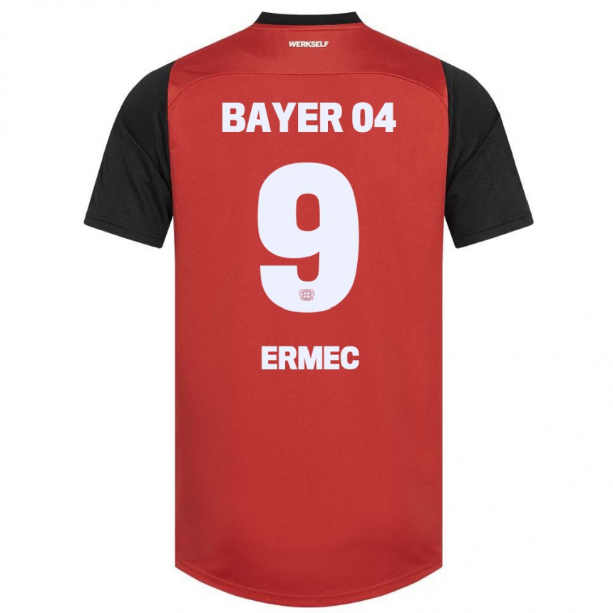 Kids Football Berkan Ermec #9 Red Black Home Jersey 2024/25 T-Shirt Australia