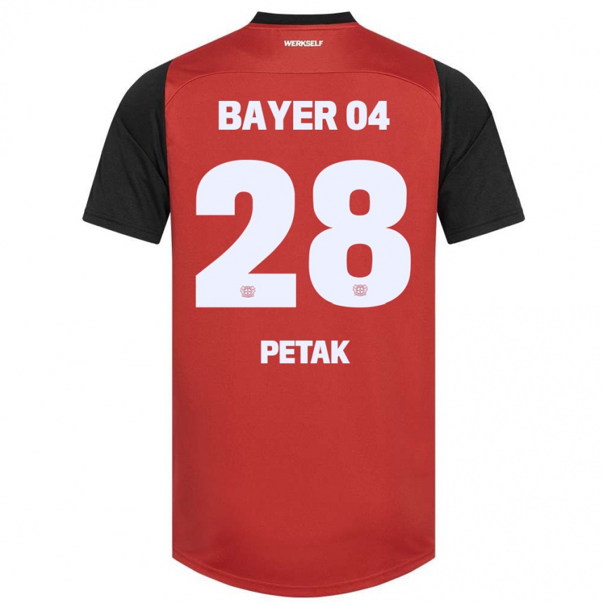 Kids Football Raoul Petak #28 Red Black Home Jersey 2024/25 T-Shirt Australia