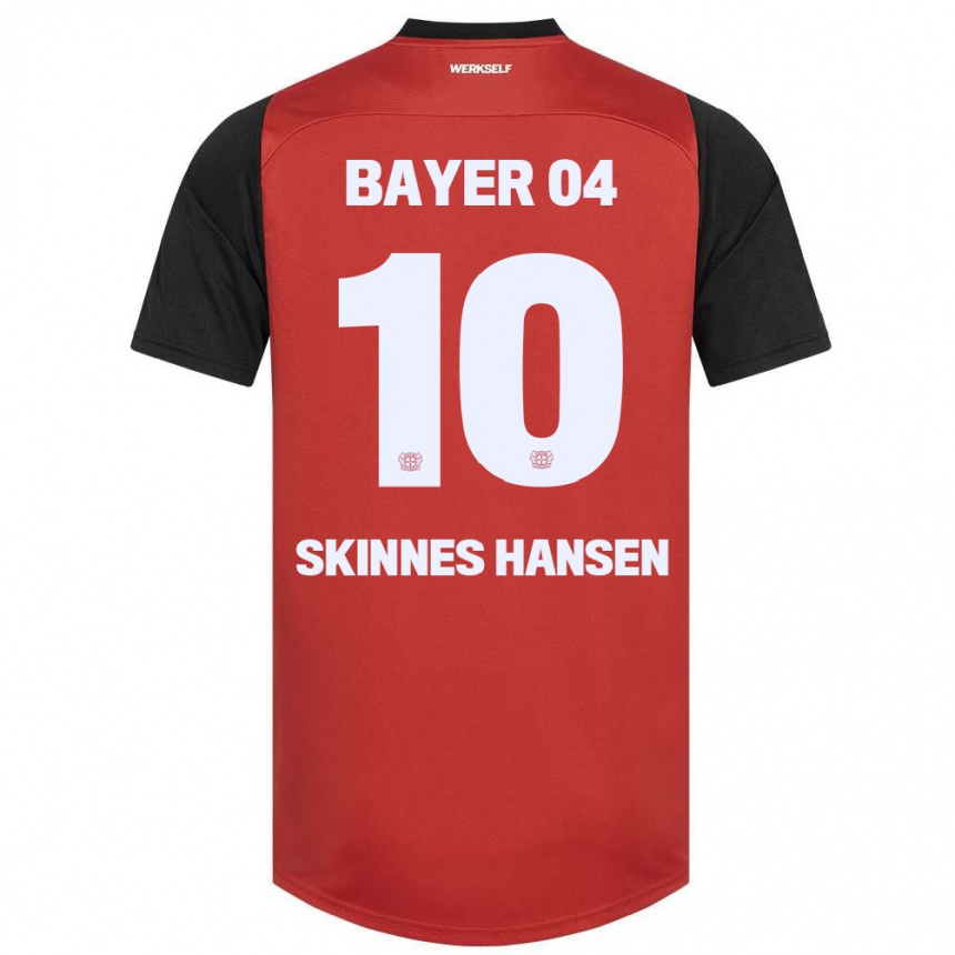 Kids Football Synne Skinnes Hansen #10 Red Black Home Jersey 2024/25 T-Shirt Australia