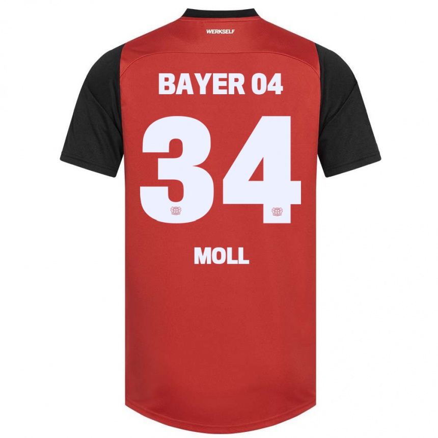 Kids Football Anne Moll #34 Red Black Home Jersey 2024/25 T-Shirt Australia