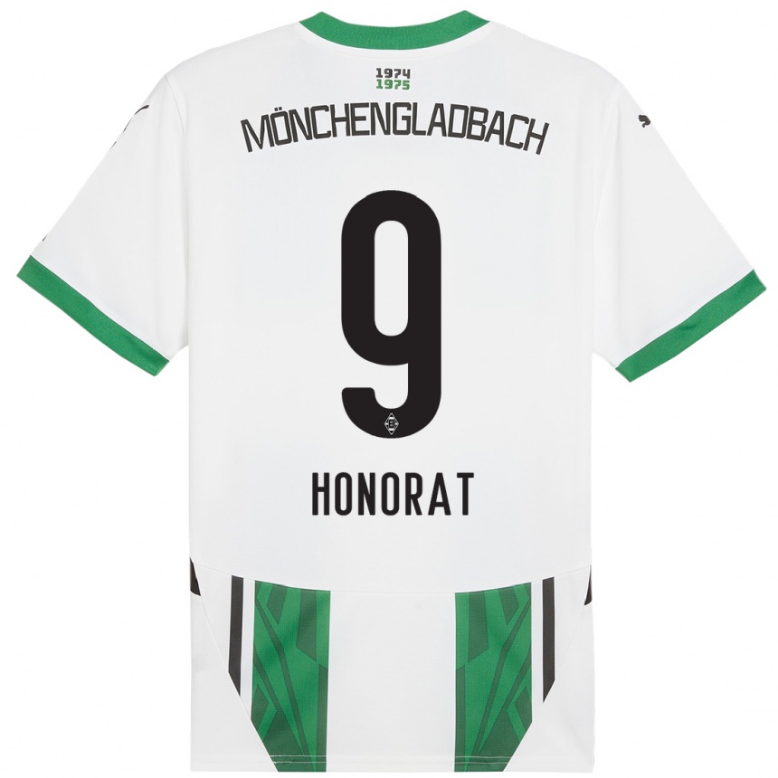 Kids Football Franck Honorat #9 White Green Home Jersey 2024/25 T-Shirt Australia