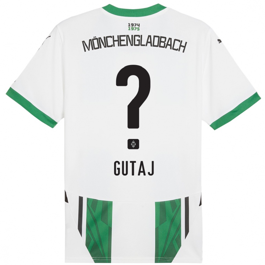 Kids Football Lindsay Gutaj #0 White Green Home Jersey 2024/25 T-Shirt Australia