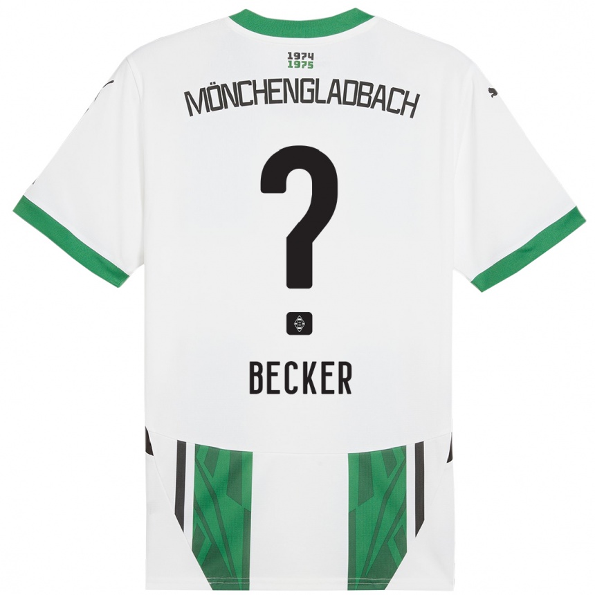 Kids Football Benjamin Becker #0 White Green Home Jersey 2024/25 T-Shirt Australia