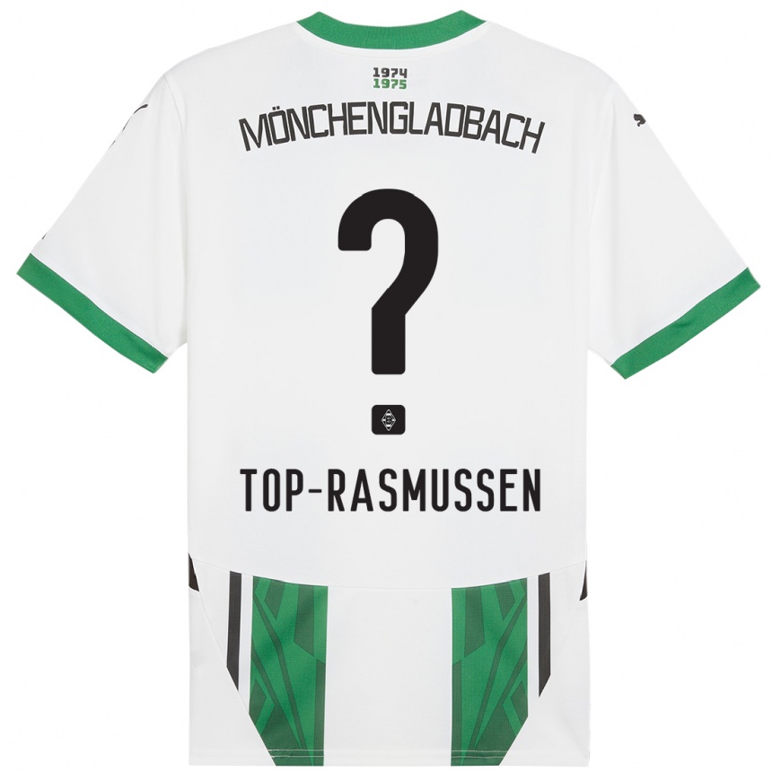 Kids Football Tristan Top-Rasmussen #0 White Green Home Jersey 2024/25 T-Shirt Australia