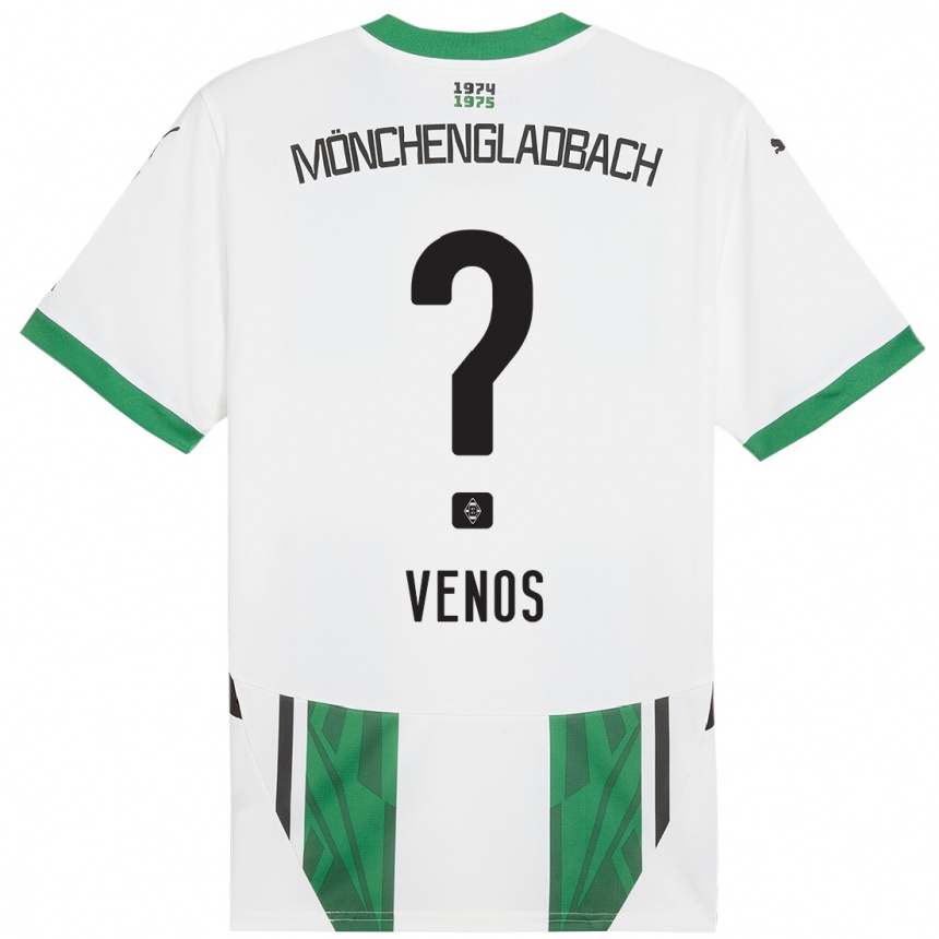 Kids Football Christos Venos #0 White Green Home Jersey 2024/25 T-Shirt Australia