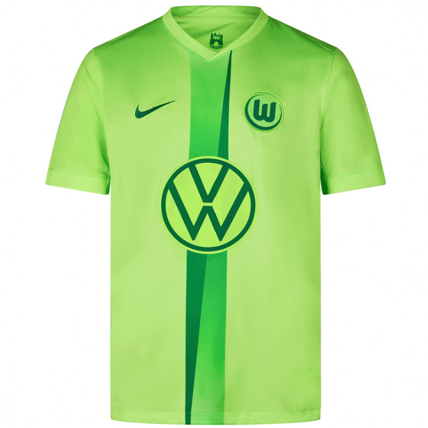 Kids Football Camilla Küver #16 Fluorescent Green Home Jersey 2024/25 T-Shirt Australia