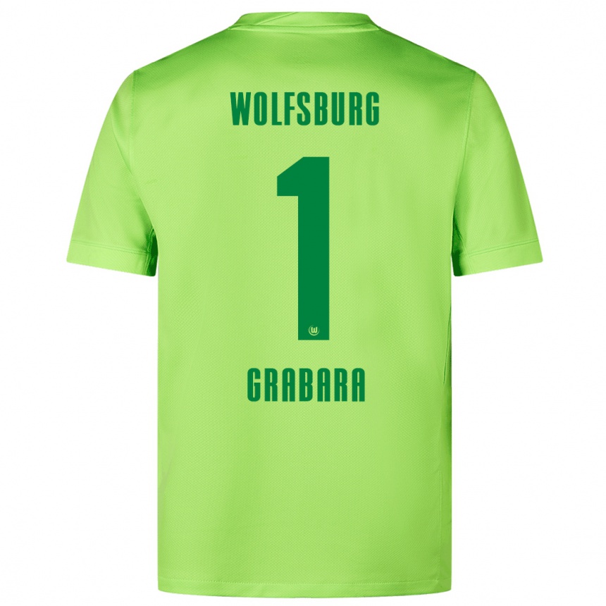 Kids Football Kamil Grabara #1 Fluorescent Green Home Jersey 2024/25 T-Shirt Australia