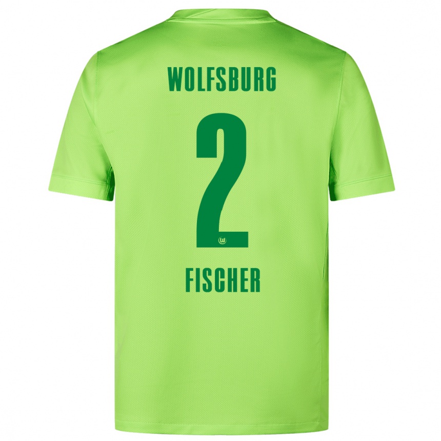 Kids Football Kilian Fischer #2 Fluorescent Green Home Jersey 2024/25 T-Shirt Australia