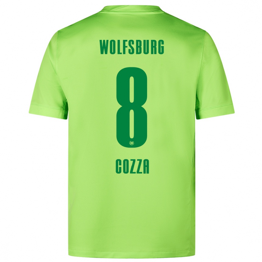 Kids Football Nicolas Cozza #8 Fluorescent Green Home Jersey 2024/25 T-Shirt Australia