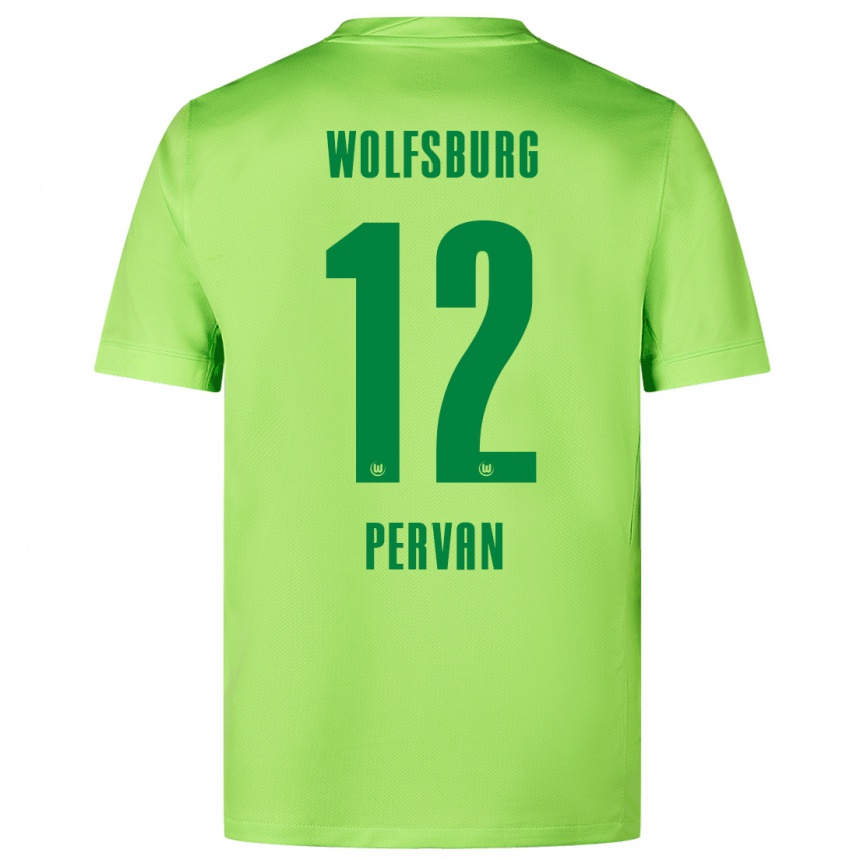 Kids Football Pavao Pervan #12 Fluorescent Green Home Jersey 2024/25 T-Shirt Australia