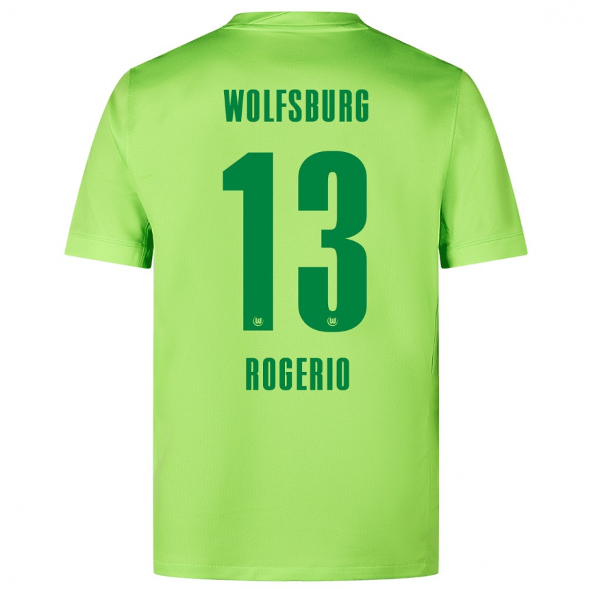 Kids Football Rogério #13 Fluorescent Green Home Jersey 2024/25 T-Shirt Australia