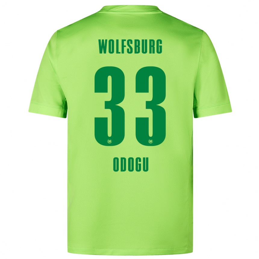 Kids Football David Odogu #33 Fluorescent Green Home Jersey 2024/25 T-Shirt Australia