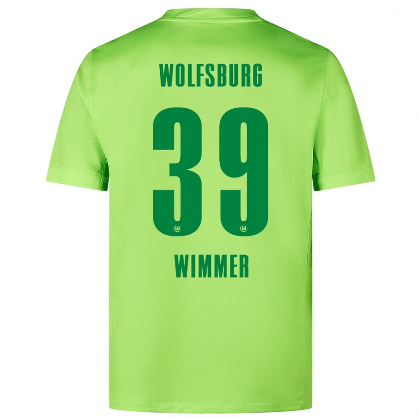 Kids Football Patrick Wimmer #39 Fluorescent Green Home Jersey 2024/25 T-Shirt Australia