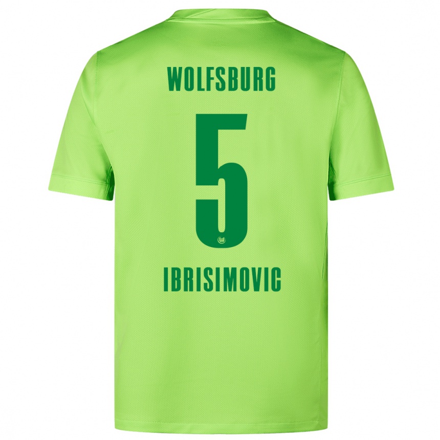 Kids Football Amar Ibrisimovic #5 Fluorescent Green Home Jersey 2024/25 T-Shirt Australia