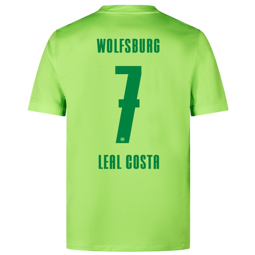 Kids Football David Leal Costa #7 Fluorescent Green Home Jersey 2024/25 T-Shirt Australia