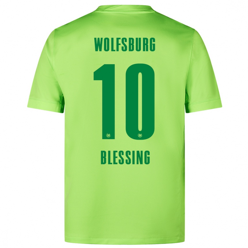 Kids Football Èlisée Blessing #10 Fluorescent Green Home Jersey 2024/25 T-Shirt Australia