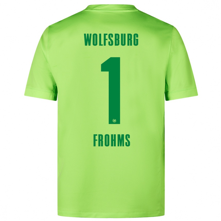 Kids Football Merle Frohms #1 Fluorescent Green Home Jersey 2024/25 T-Shirt Australia