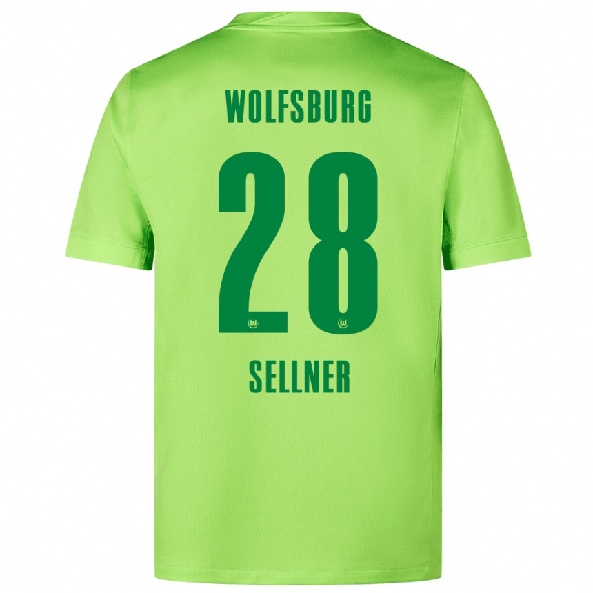 Kids Football Tabea Sellner #28 Fluorescent Green Home Jersey 2024/25 T-Shirt Australia