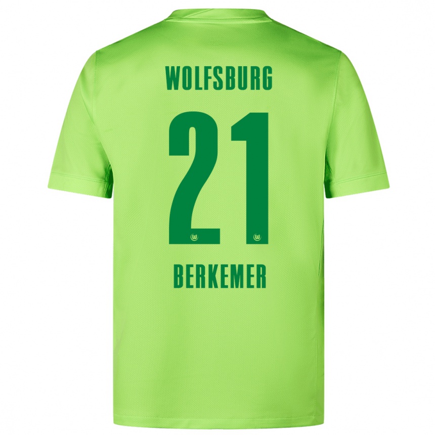 Kids Football Melvin Berkemer #21 Fluorescent Green Home Jersey 2024/25 T-Shirt Australia