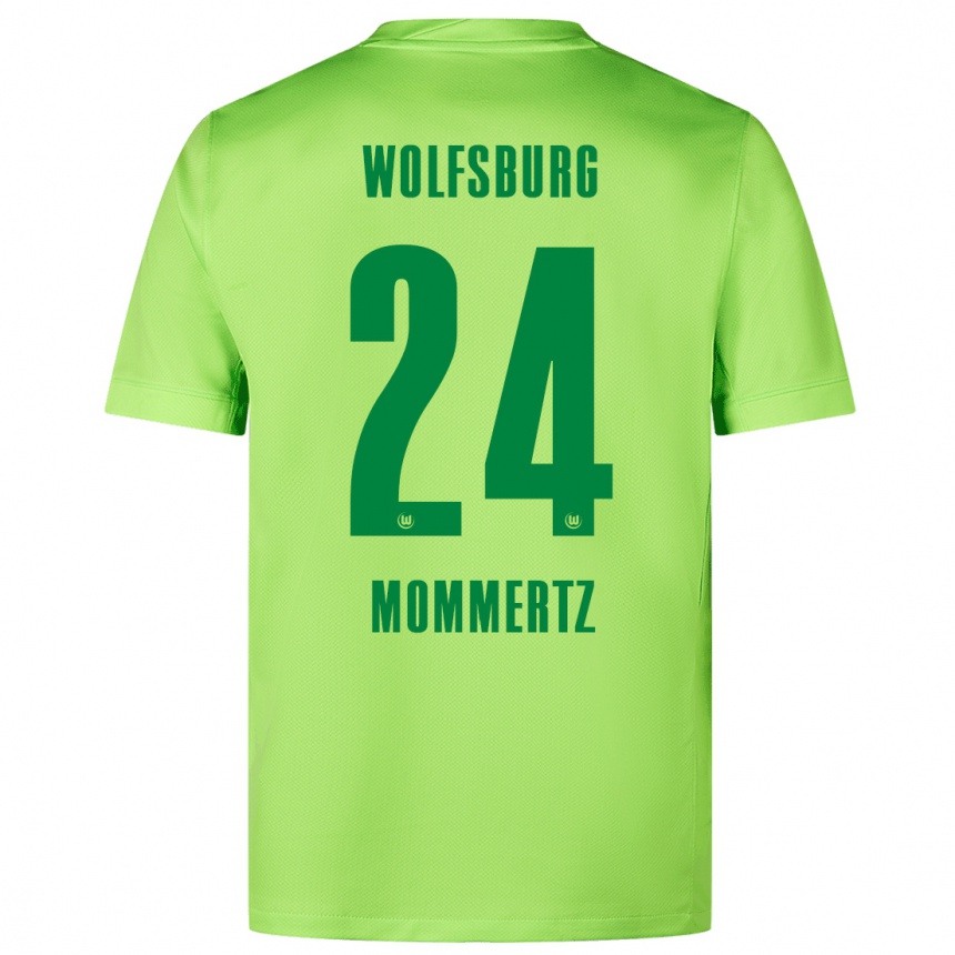 Kids Football Benjamin Mommertz #24 Fluorescent Green Home Jersey 2024/25 T-Shirt Australia