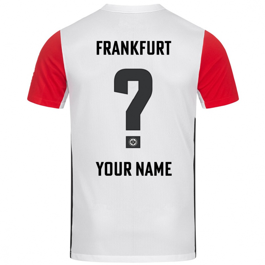 Kids Football Your Name #0 White Red Home Jersey 2024/25 T-Shirt Australia