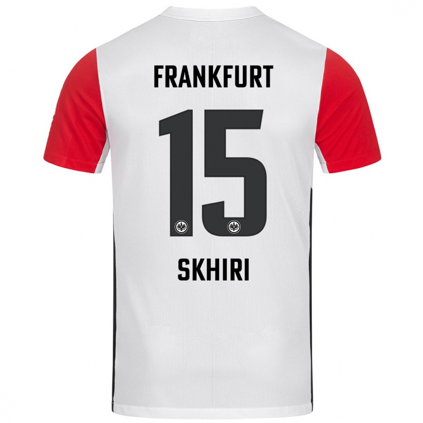 Kids Football Ellyes Skhiri #15 White Red Home Jersey 2024/25 T-Shirt Australia