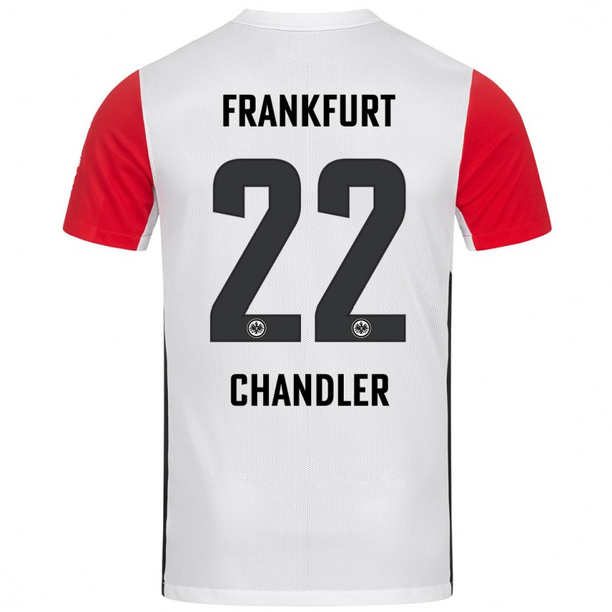 Kids Football Timothy Chandler #22 White Red Home Jersey 2024/25 T-Shirt Australia