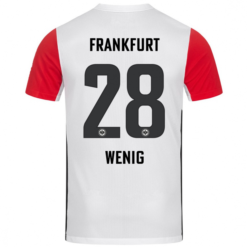 Kids Football Marcel Wenig #28 White Red Home Jersey 2024/25 T-Shirt Australia