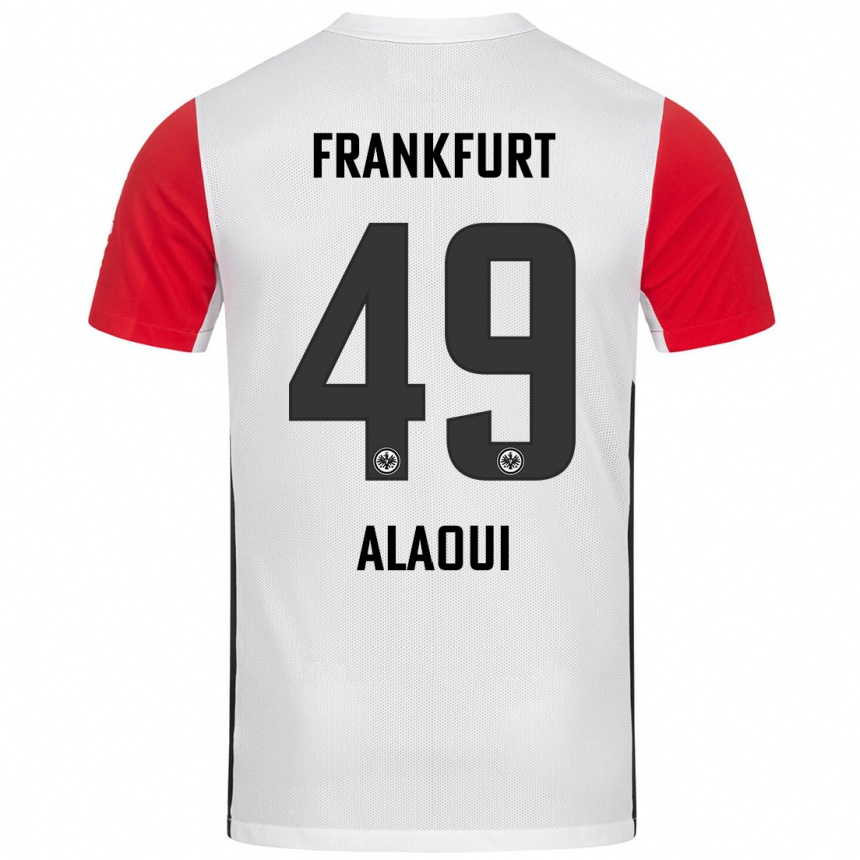 Kids Football Anas Alaoui #49 White Red Home Jersey 2024/25 T-Shirt Australia