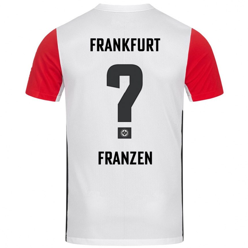 Kids Football Marlon Franzen #0 White Red Home Jersey 2024/25 T-Shirt Australia