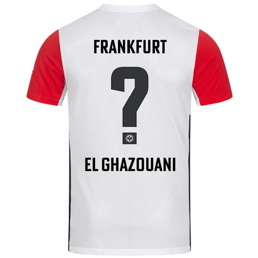 Kids Football Mohamed El Ghazouani #0 White Red Home Jersey 2024/25 T-Shirt Australia