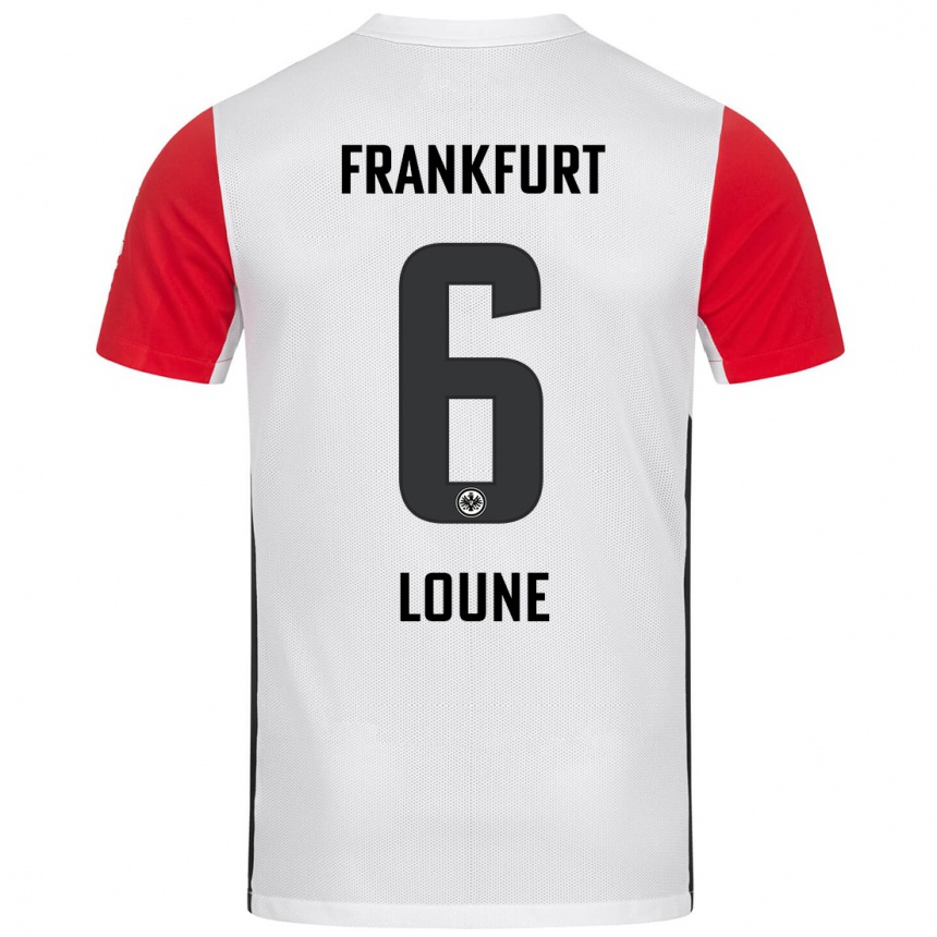 Kids Football Adam Loune #6 White Red Home Jersey 2024/25 T-Shirt Australia