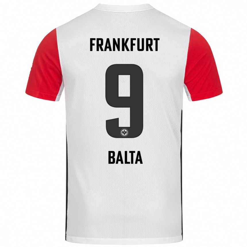 Kids Football Sahin Balta #9 White Red Home Jersey 2024/25 T-Shirt Australia