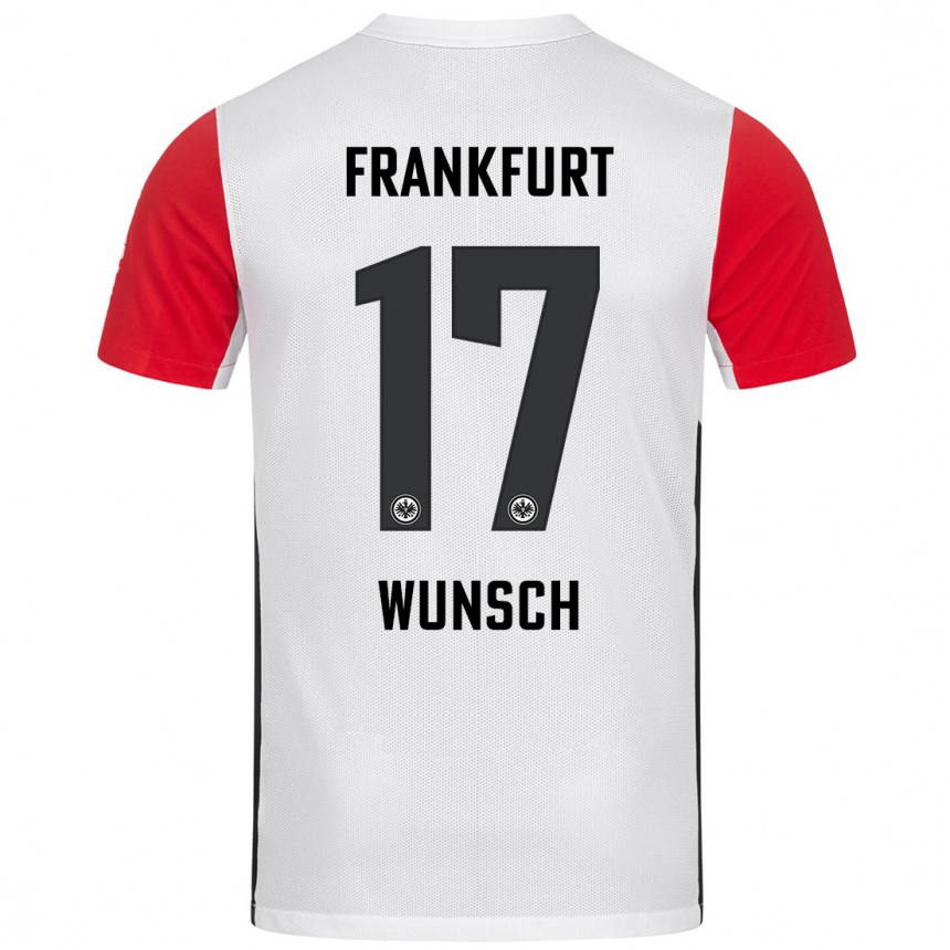 Kids Football Paul Wünsch #17 White Red Home Jersey 2024/25 T-Shirt Australia