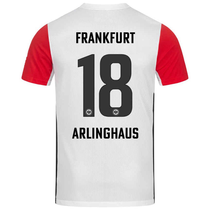 Kids Football Max Arlinghaus #18 White Red Home Jersey 2024/25 T-Shirt Australia