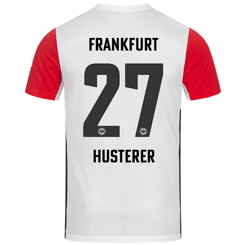 Kids Football Lean Husterer #27 White Red Home Jersey 2024/25 T-Shirt Australia