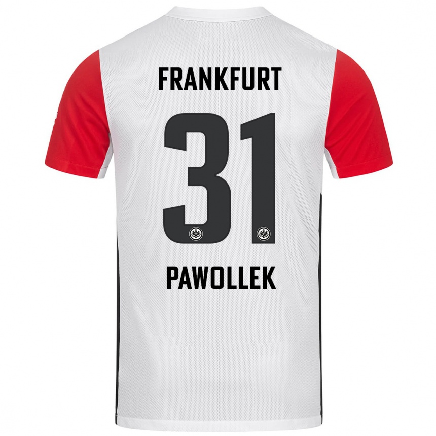 Kids Football Tanja Pawollek #31 White Red Home Jersey 2024/25 T-Shirt Australia