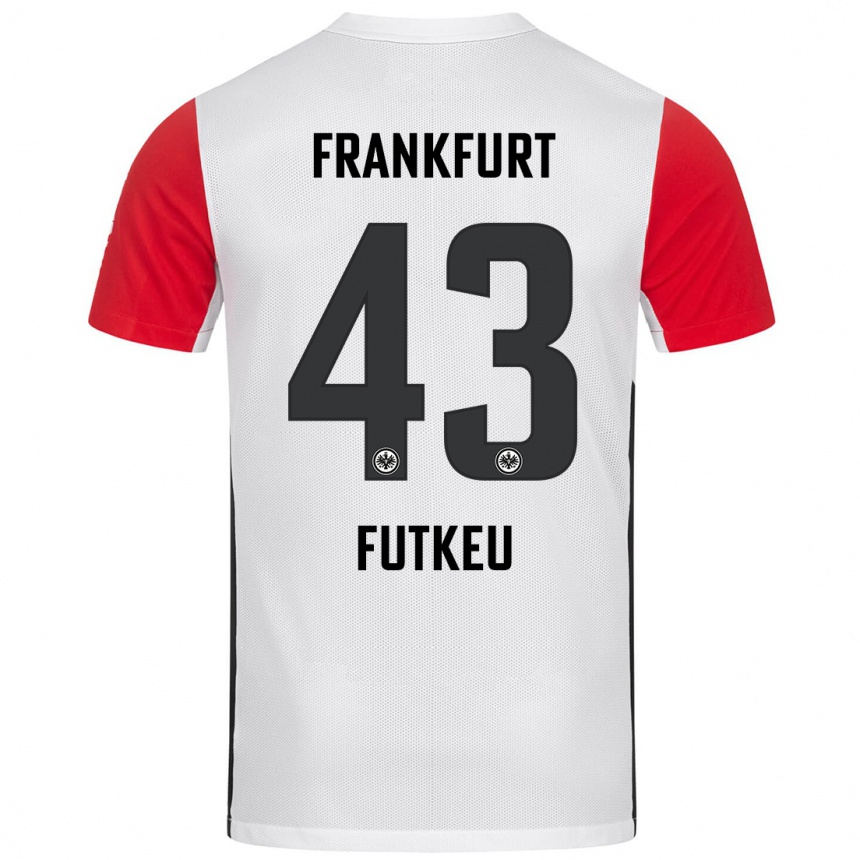 Kids Football Noel Futkeu #43 White Red Home Jersey 2024/25 T-Shirt Australia