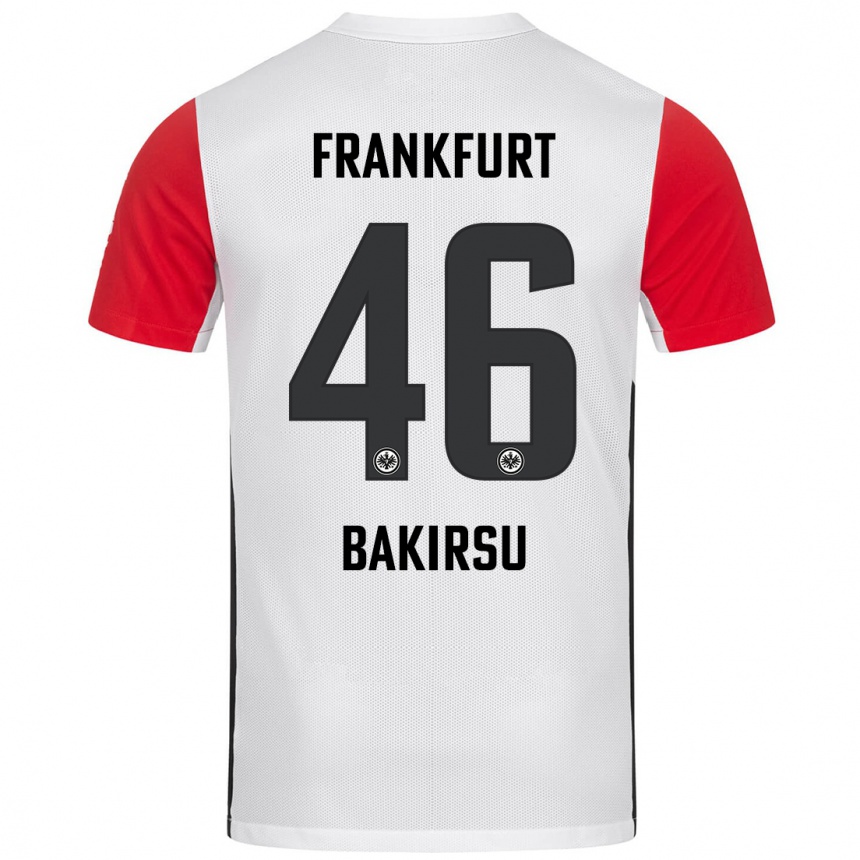 Kids Football Hüseyin Bakirsu #46 White Red Home Jersey 2024/25 T-Shirt Australia