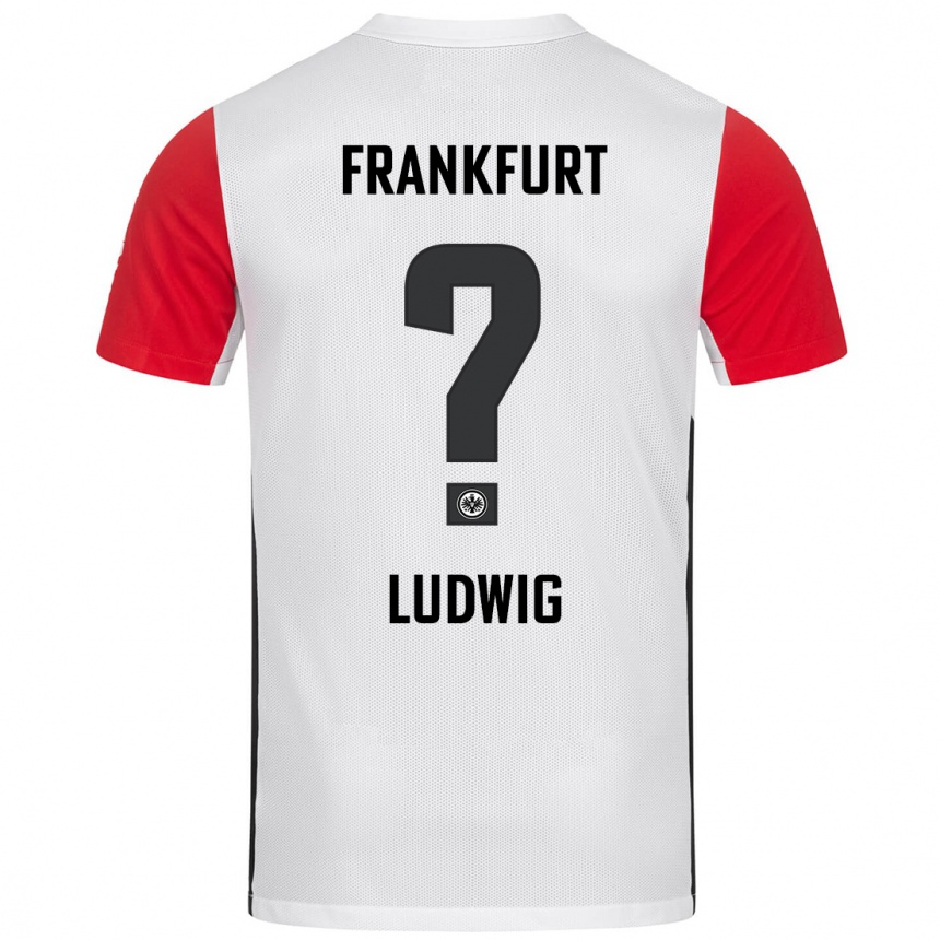 Kids Football Finn Ludwig #0 White Red Home Jersey 2024/25 T-Shirt Australia