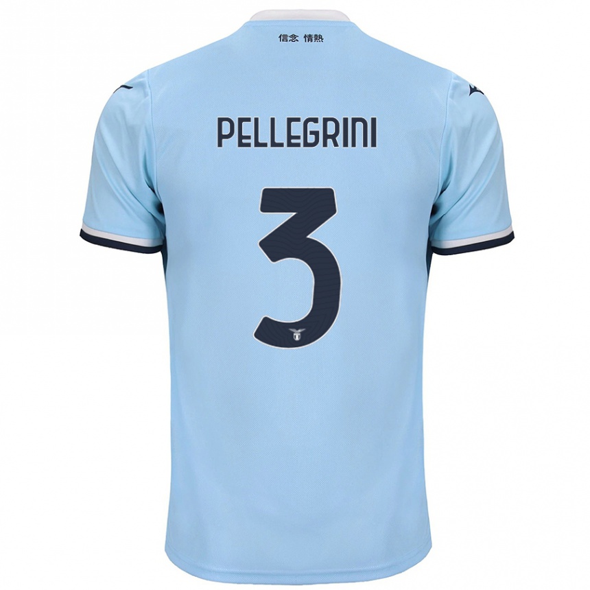 Kids Football Luca Pellegrini #3 Blue Home Jersey 2024/25 T-Shirt Australia