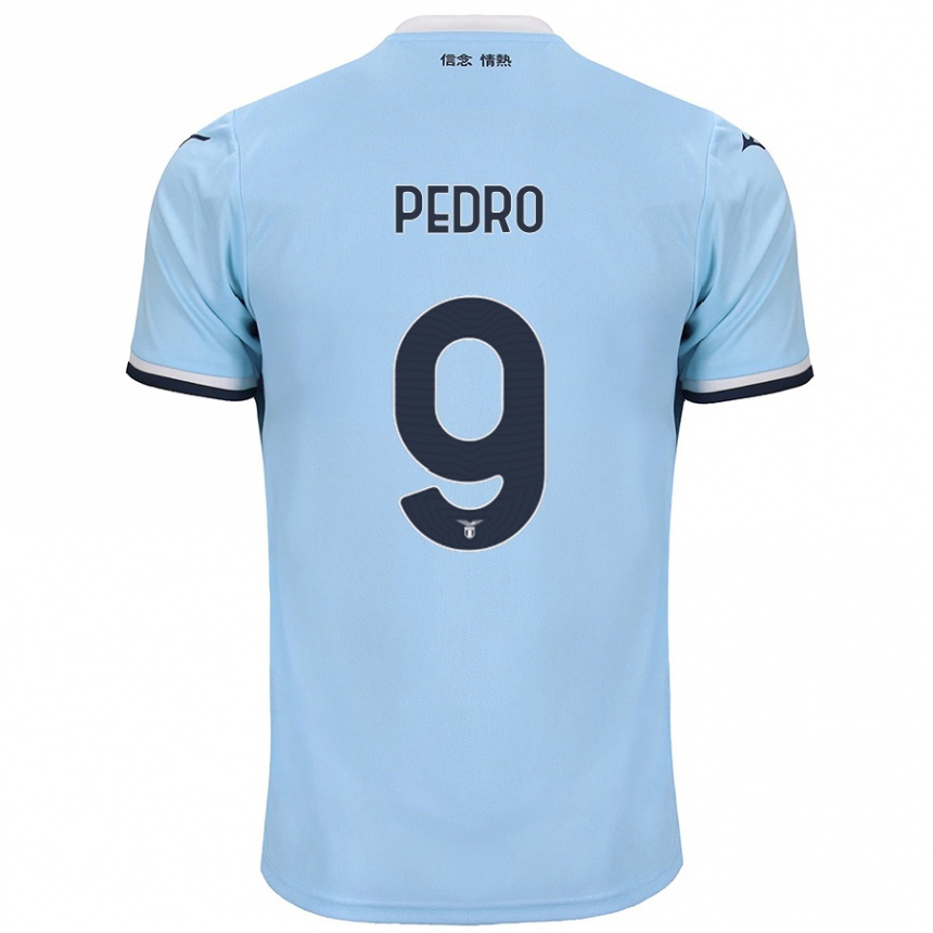 Kids Football Pedro #9 Blue Home Jersey 2024/25 T-Shirt Australia