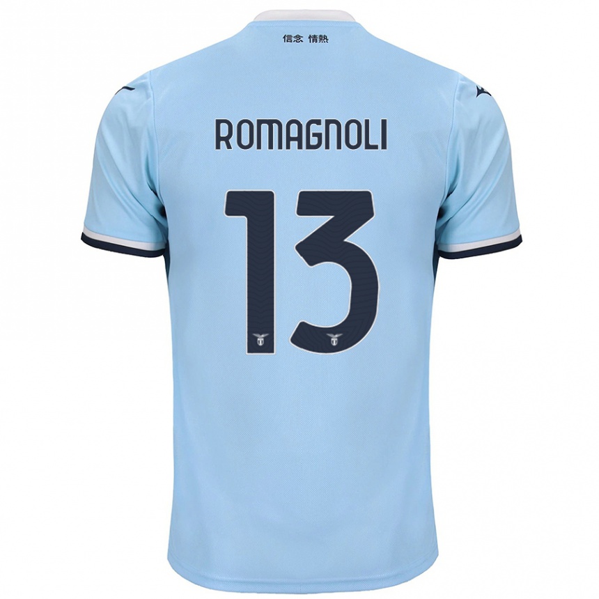 Kids Football Alessio Romagnoli #13 Blue Home Jersey 2024/25 T-Shirt Australia