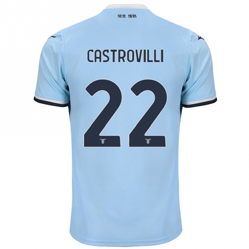 Kids Football Gaetano Castrovilli #22 Blue Home Jersey 2024/25 T-Shirt Australia