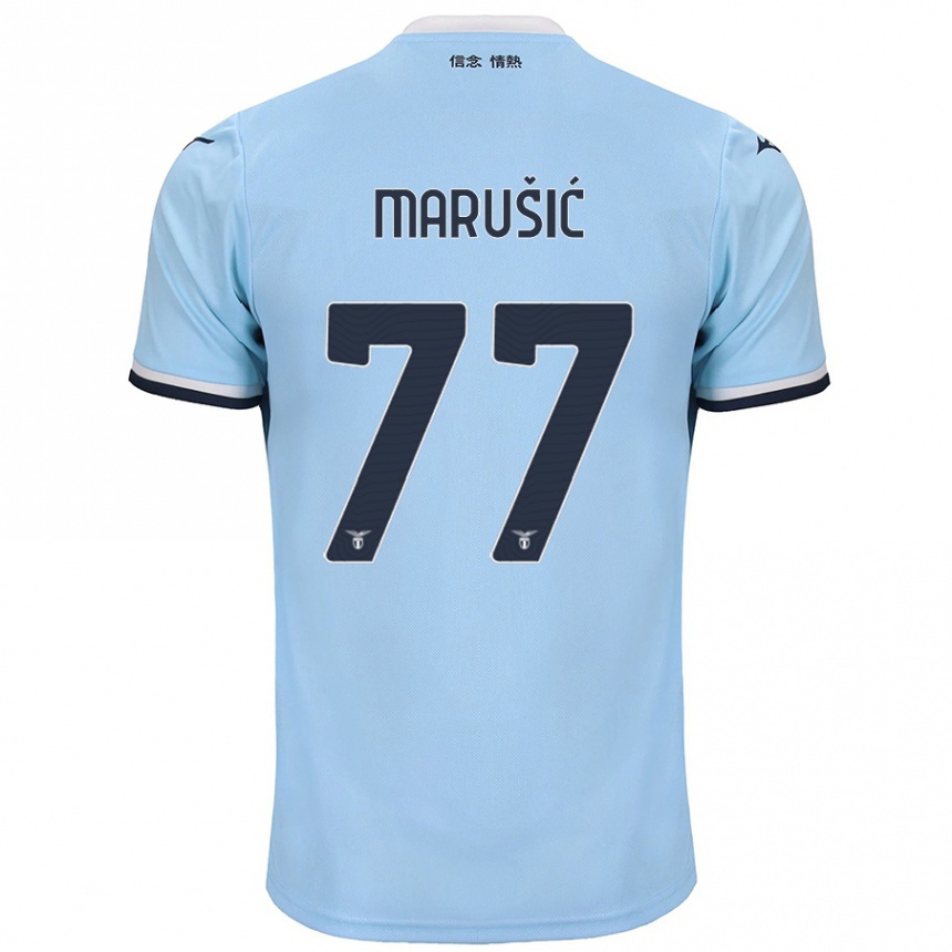 Kids Football Adam Marusic #77 Blue Home Jersey 2024/25 T-Shirt Australia