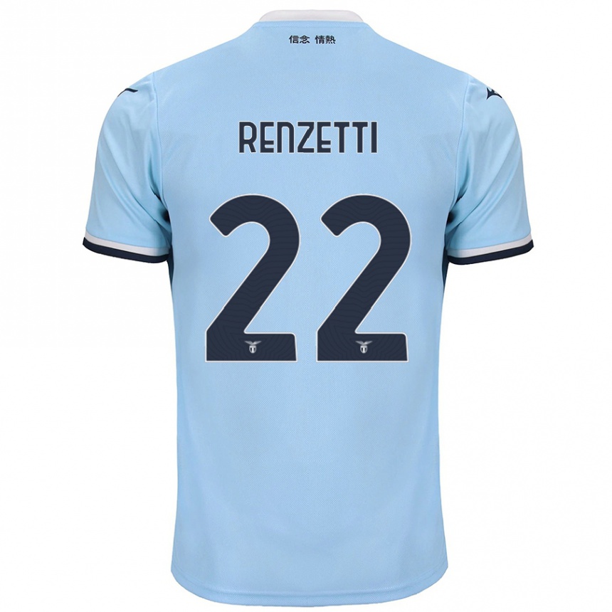 Kids Football Davide Renzetti #22 Blue Home Jersey 2024/25 T-Shirt Australia