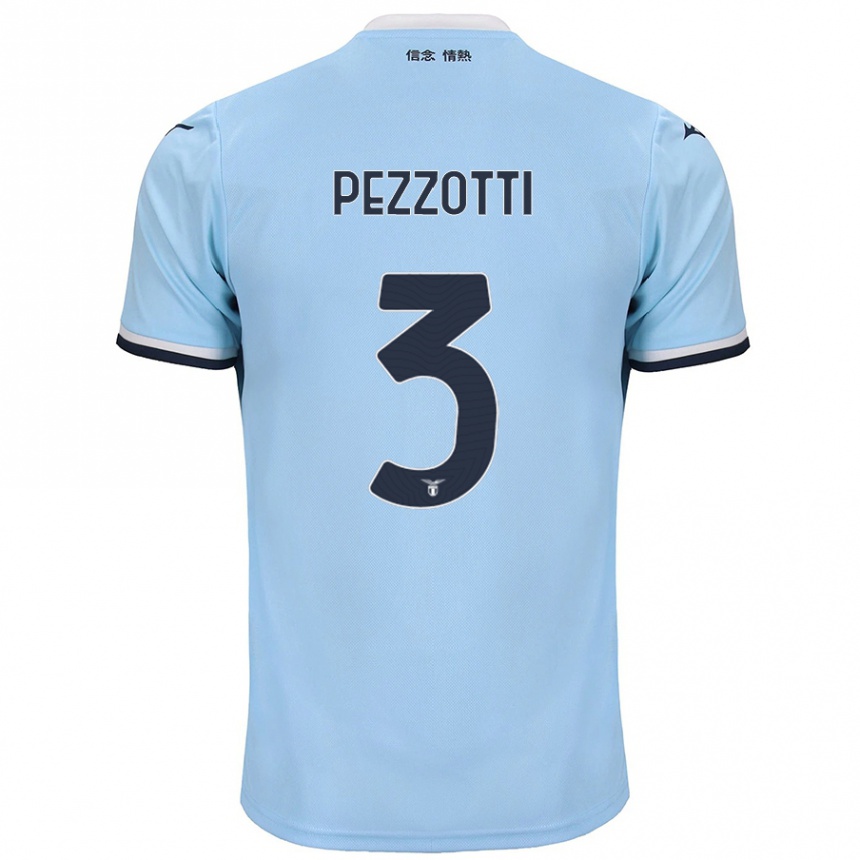 Kids Football Arianna Pezzotti #3 Blue Home Jersey 2024/25 T-Shirt Australia